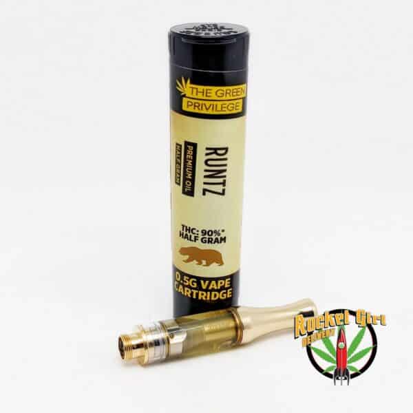 Green Privilege: Runtz (s) Vape Cartridge .5g 90%